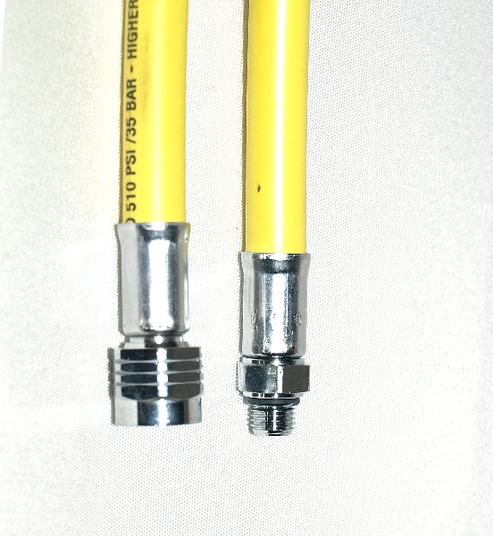 Regulator hose 100 cm yellow